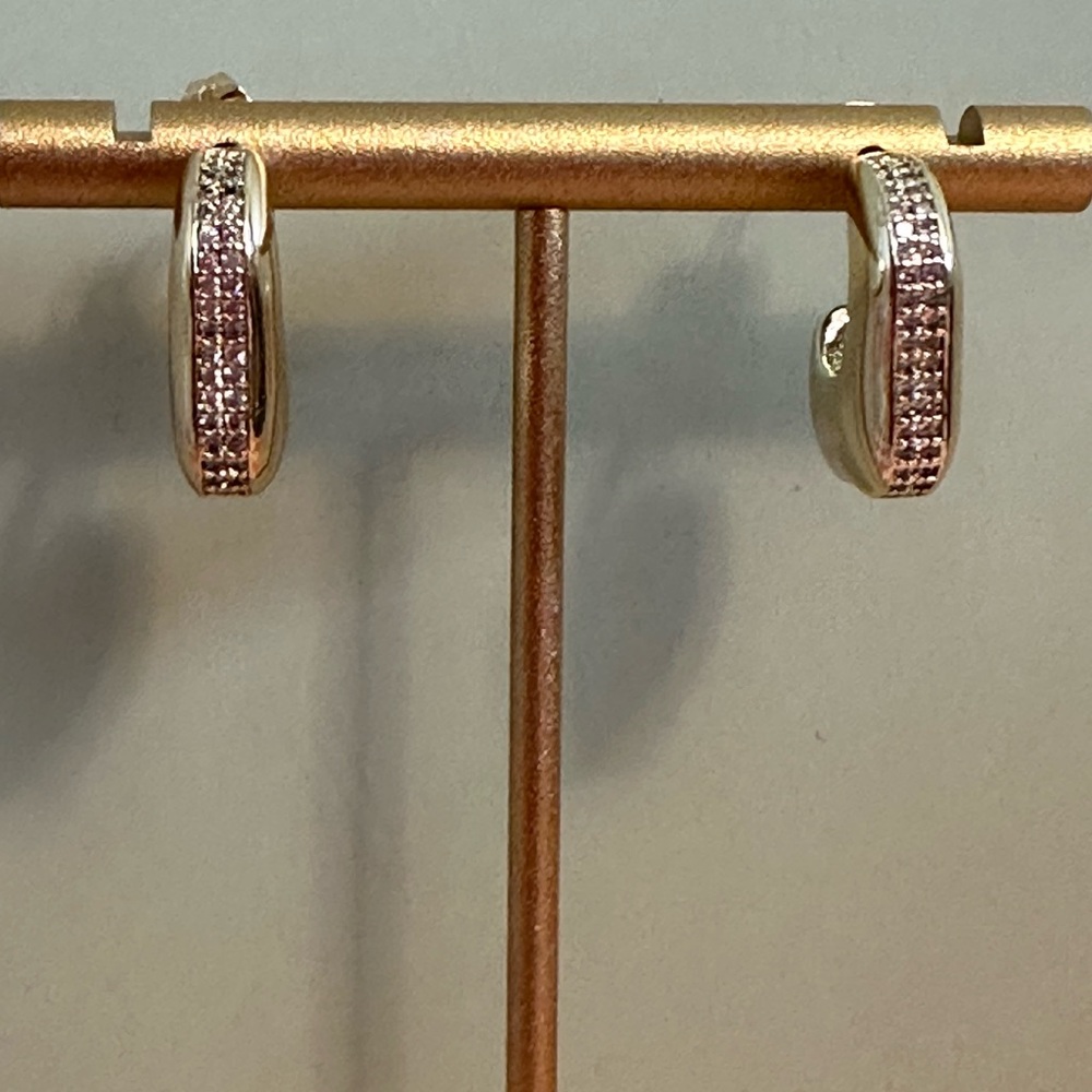 Pretty Bird Gold and Silver Sparkling Earrings